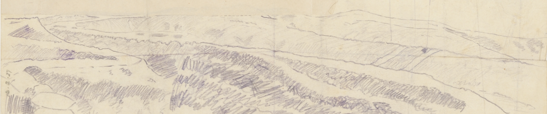 Collection of maps and views drawn by Captain Brian Gaynor during World War I 
