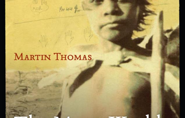 Indigenous Australian child with wooden stick on book cover of The Many Words of R.H. Mathews by Martin Thomas