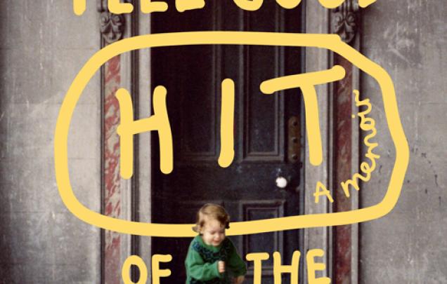 Child standing outside a door on book cover The Feel Good Hit of the Year A Memoir by Liam Pieper