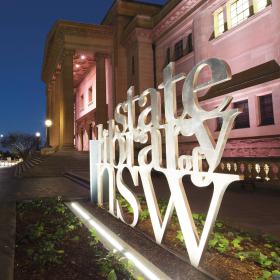 State Library NSW at night