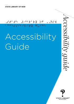 Cover image for SLNSW Accessibility Guide