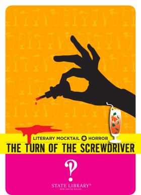 Graphic of hand holding a screwdriver with dripping red liquid