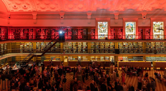 Mitchell reading room in red