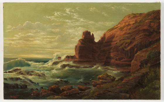 Castle Rock, Cape Schanck, Victoria, 1865 / by Nicholas Chevalier