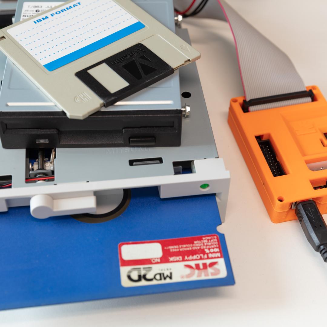 Portable hard drives, records and floppy disks 