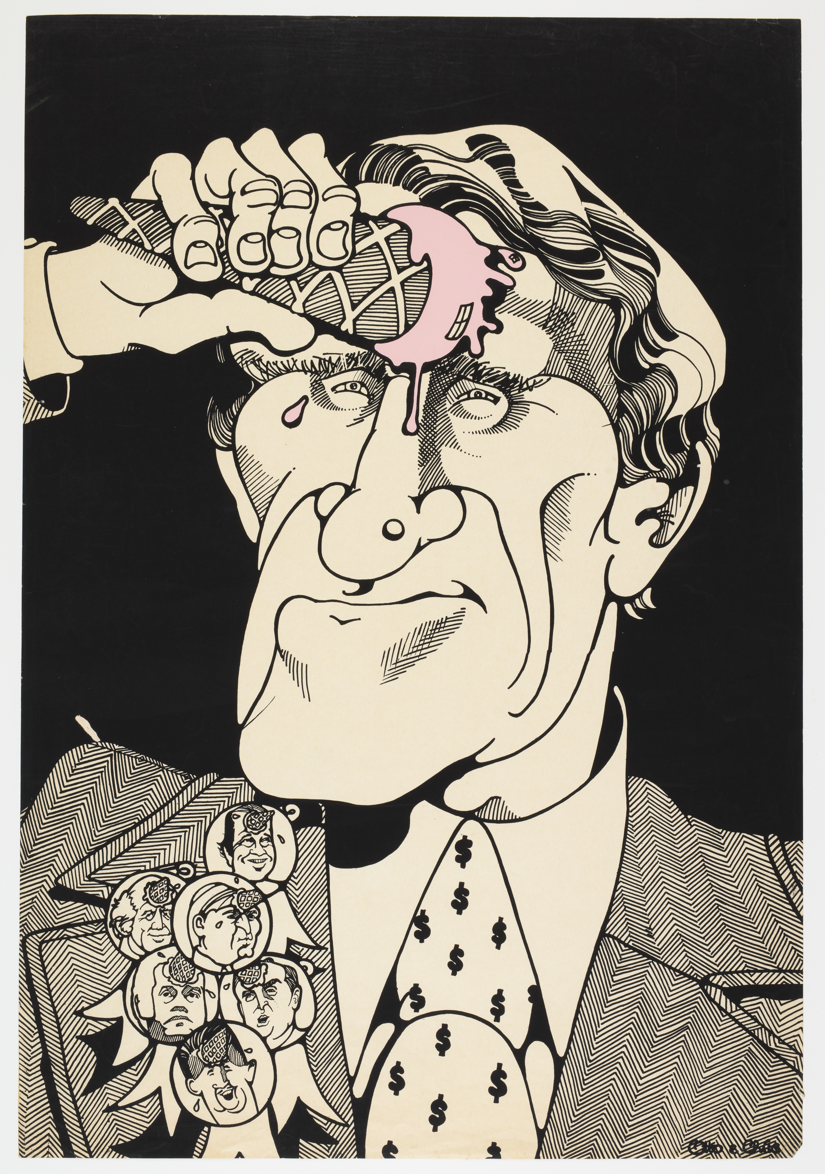 Malcolm Fraser and ice cream cone, poster