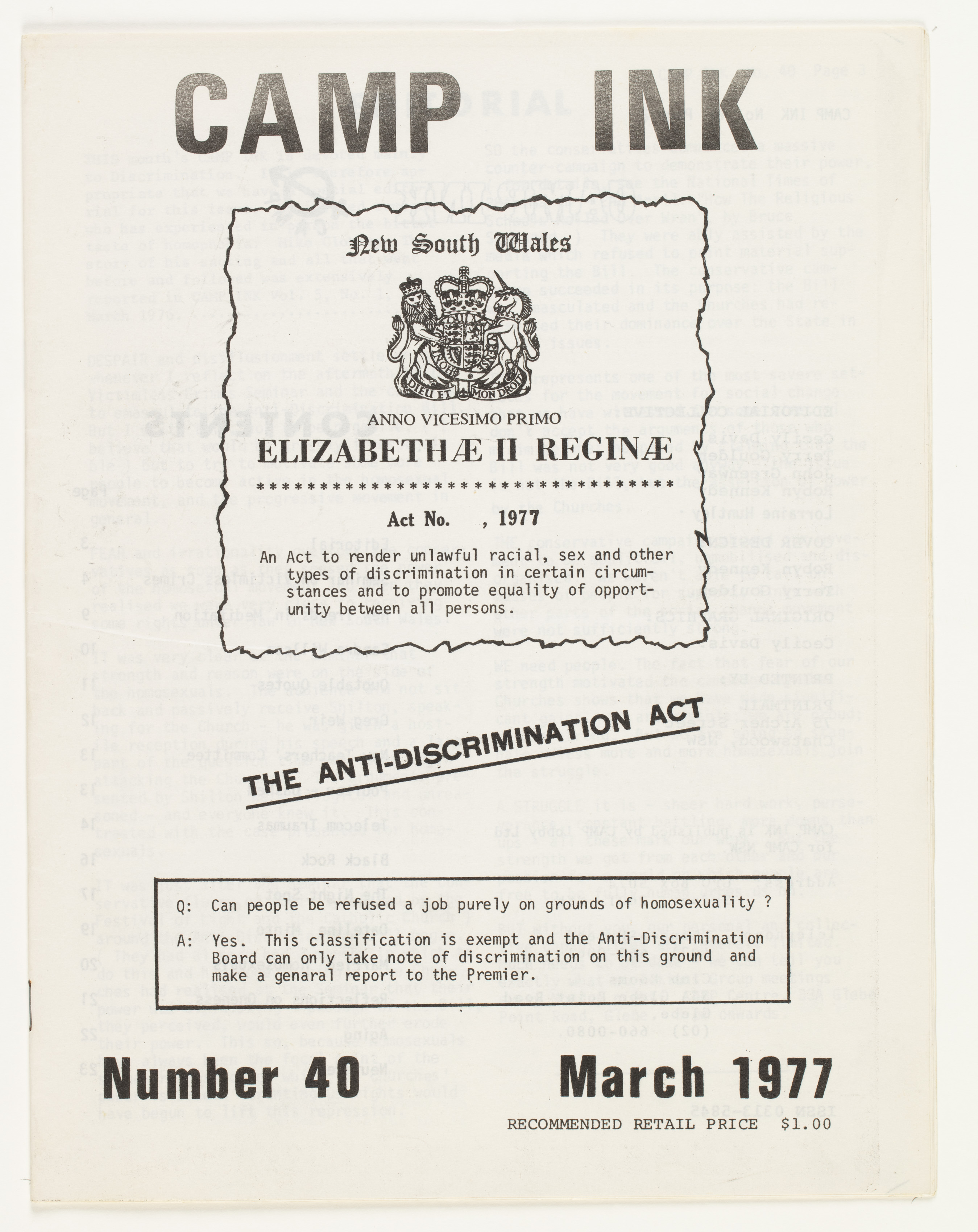 Camp Ink. Number 40 (March 1977)