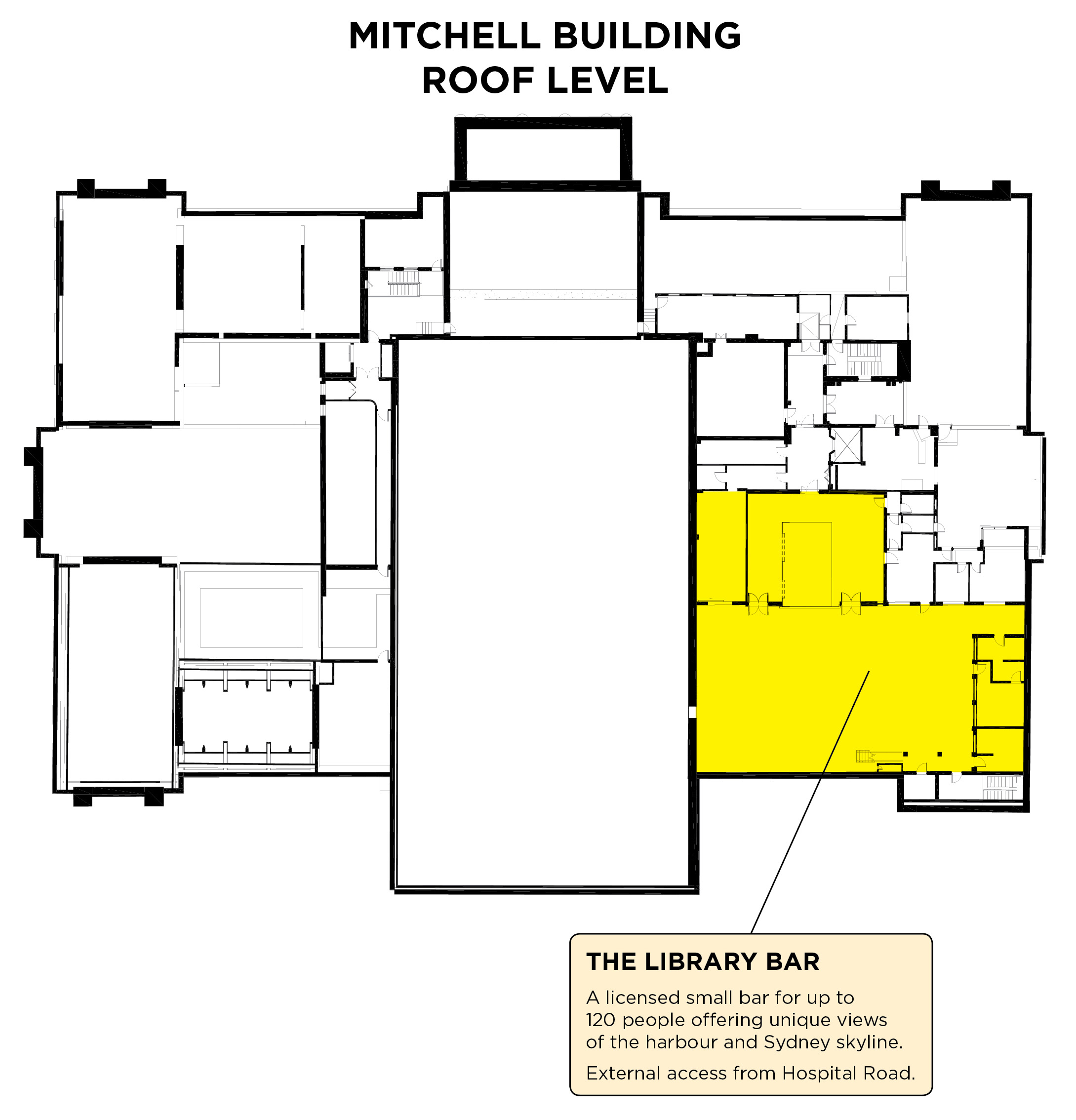 Mitchell Building Lower Roof Level, floor plan