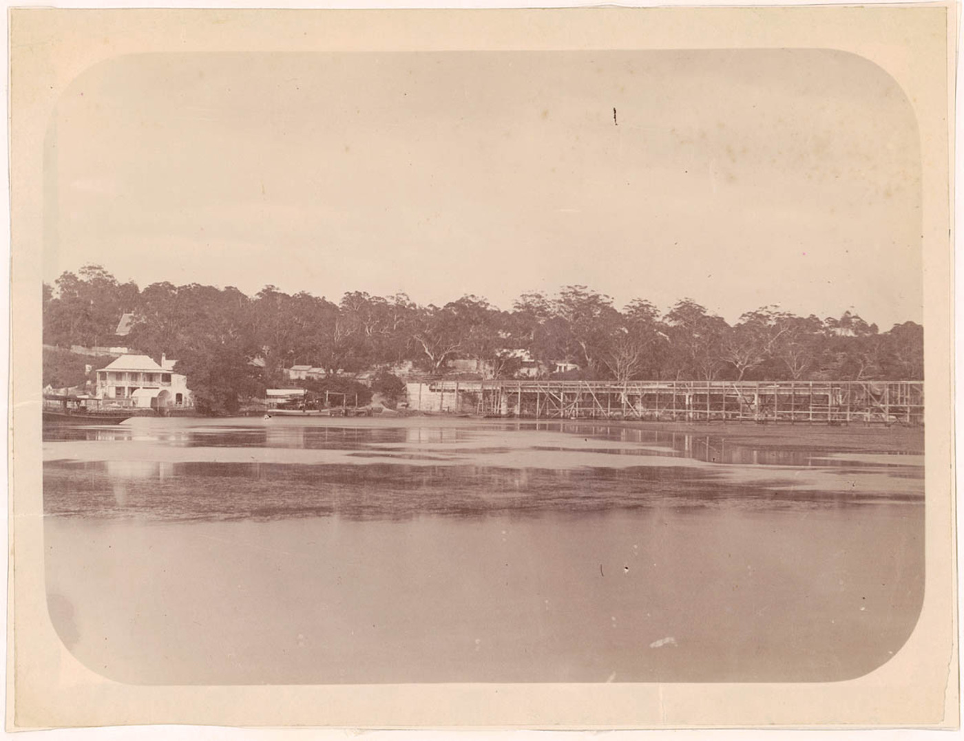 [View of Fig Tree Bridge under construction, Lane Cove River, New South Wales]