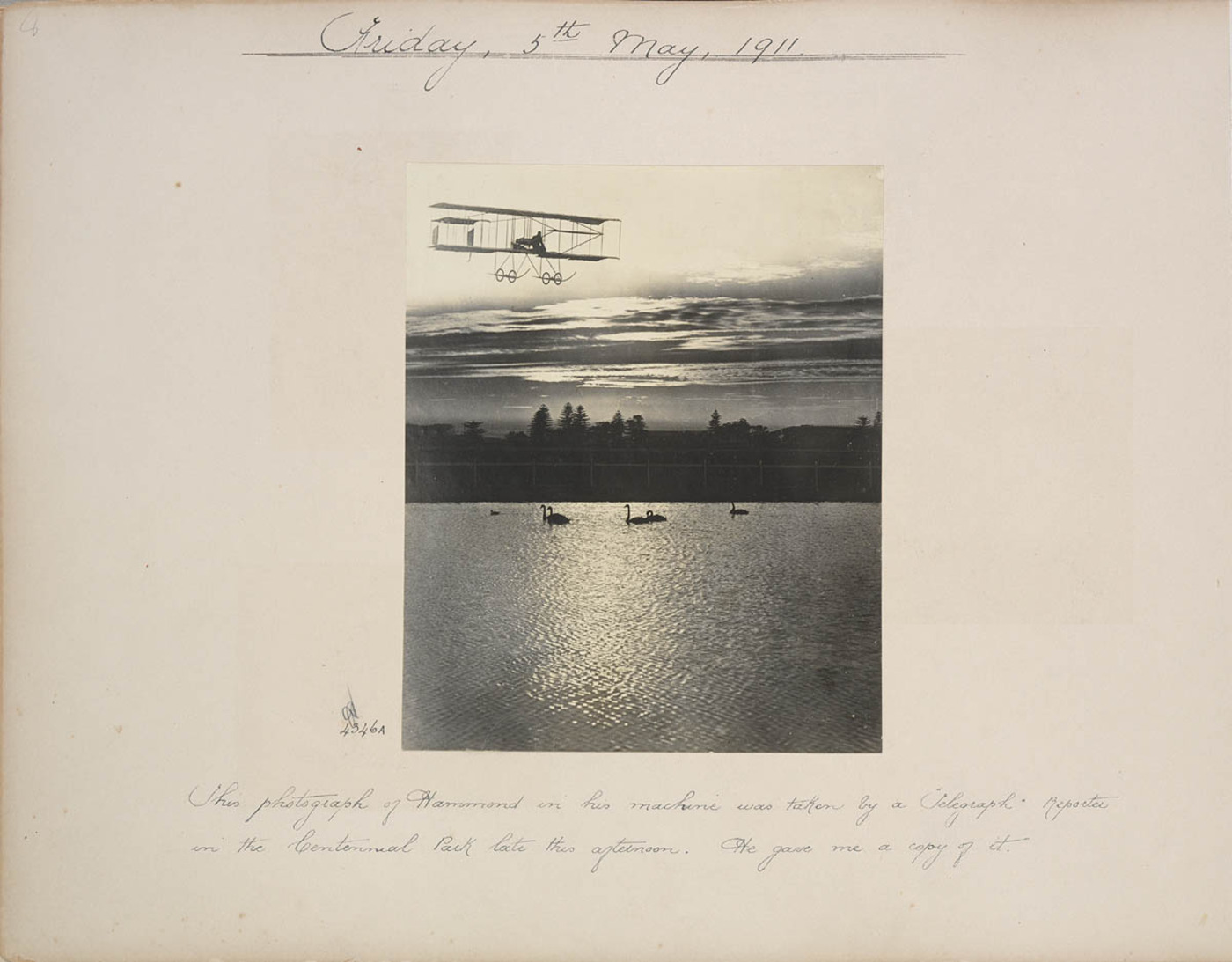 J.J. Hammond's first flight in Sydney, 1911