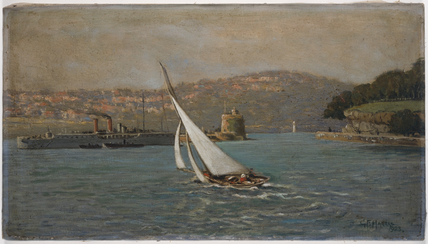 [Fort Denison], 1923 / oil painting by George F. Harris