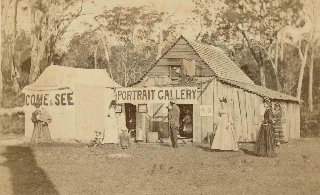 'Portrait Gallery' c. 1870, from the Earngey album [Photographic scenes and portraits of Fijian natives, Aborigines of Queensland and Clarence River NSW, British Royalty and the Exhibition Building at Prince Alfred park, 1870-1875]