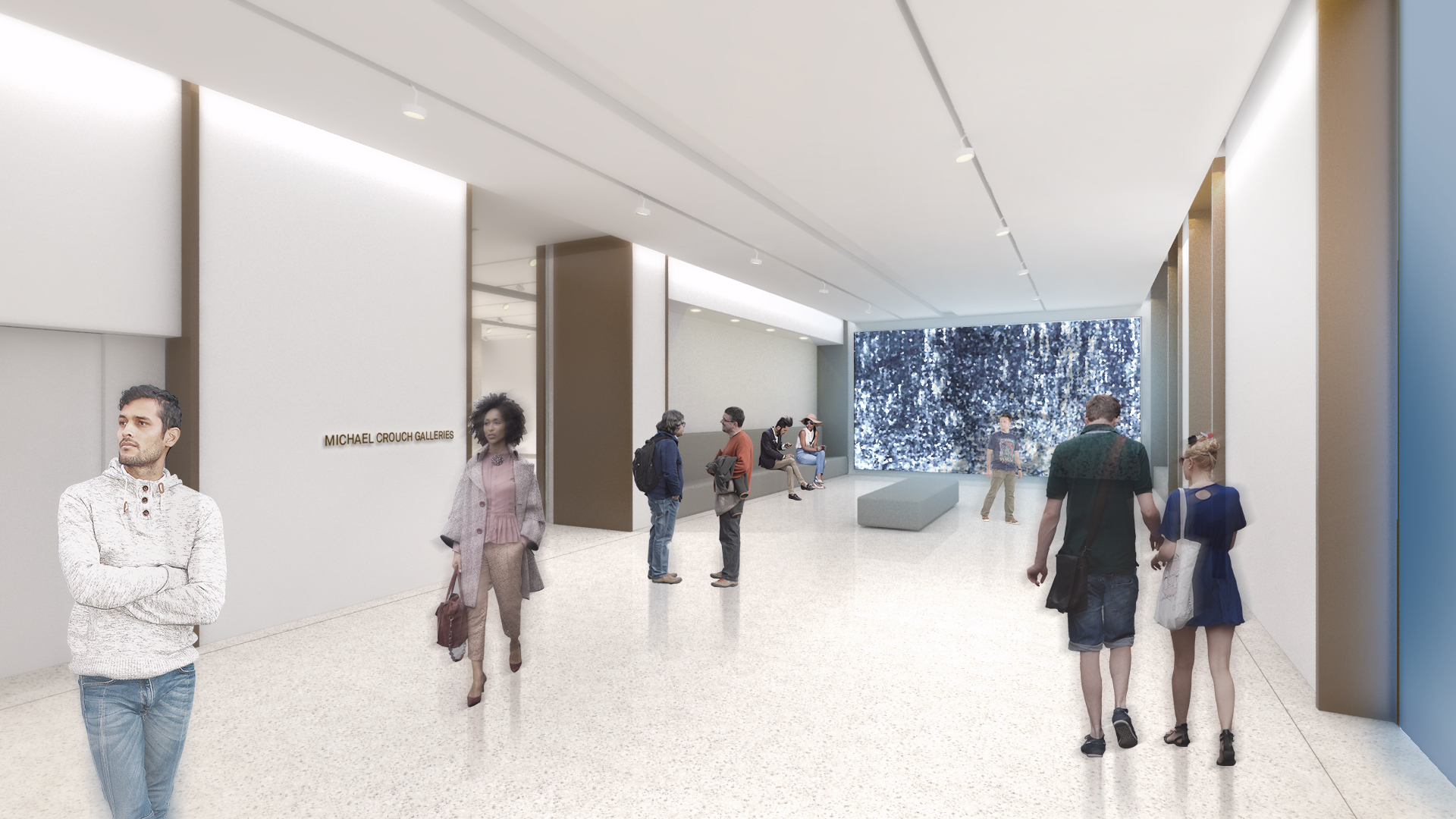 Artist's impression of circulation galleries, level one. Source: Hassell