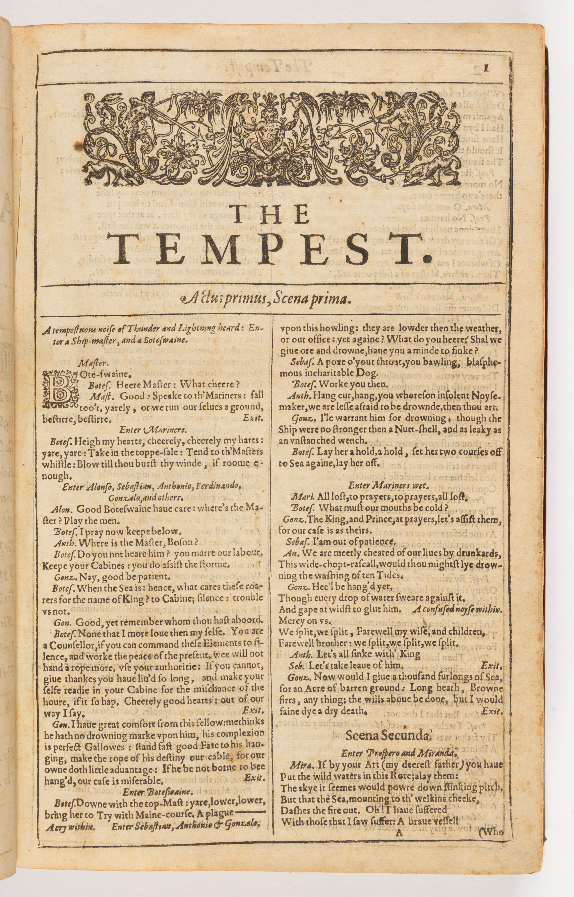 The Tempest First Folio