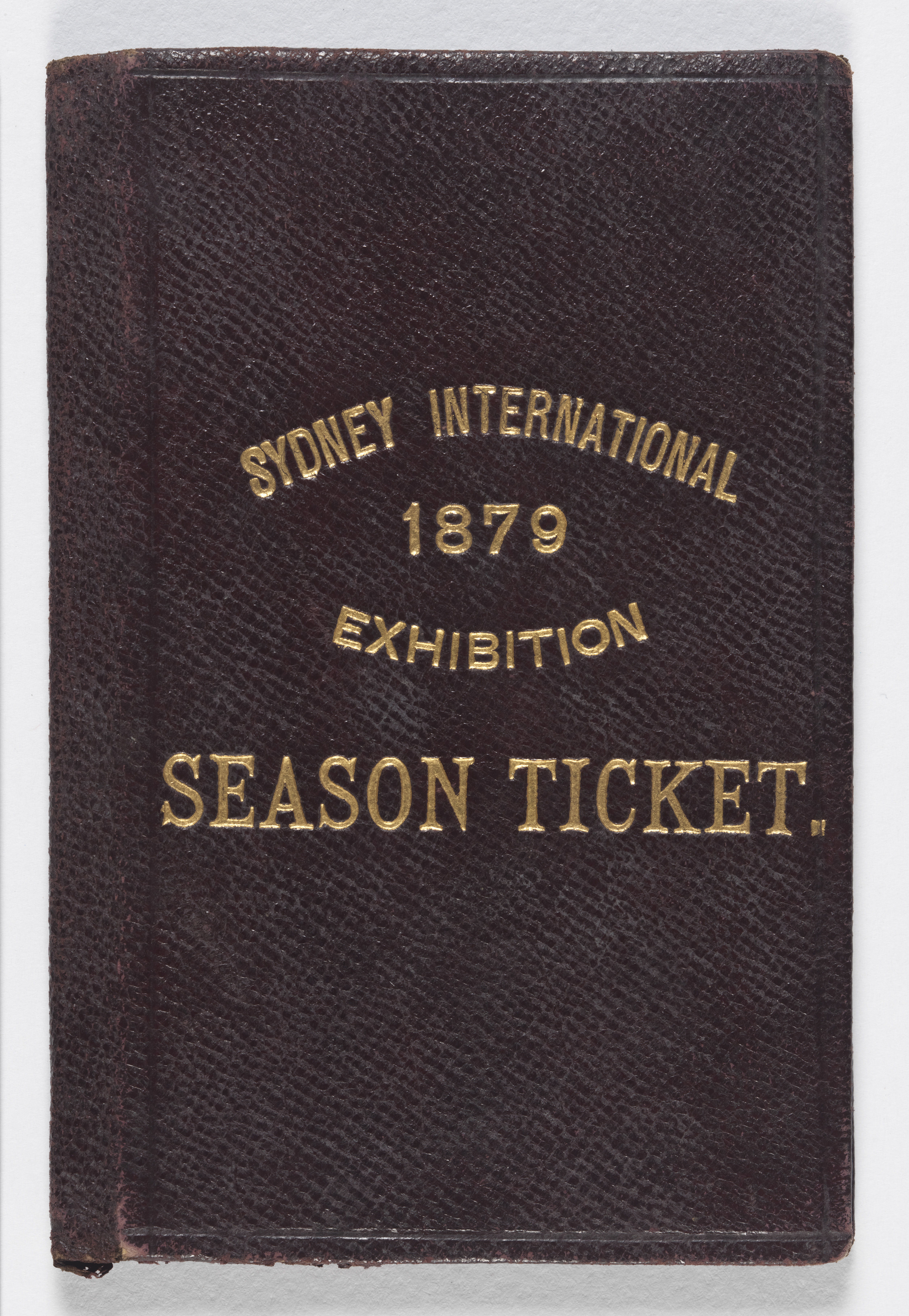 Wallet for season ticket issued to Eveline Mary Whiting for the International Exhibition