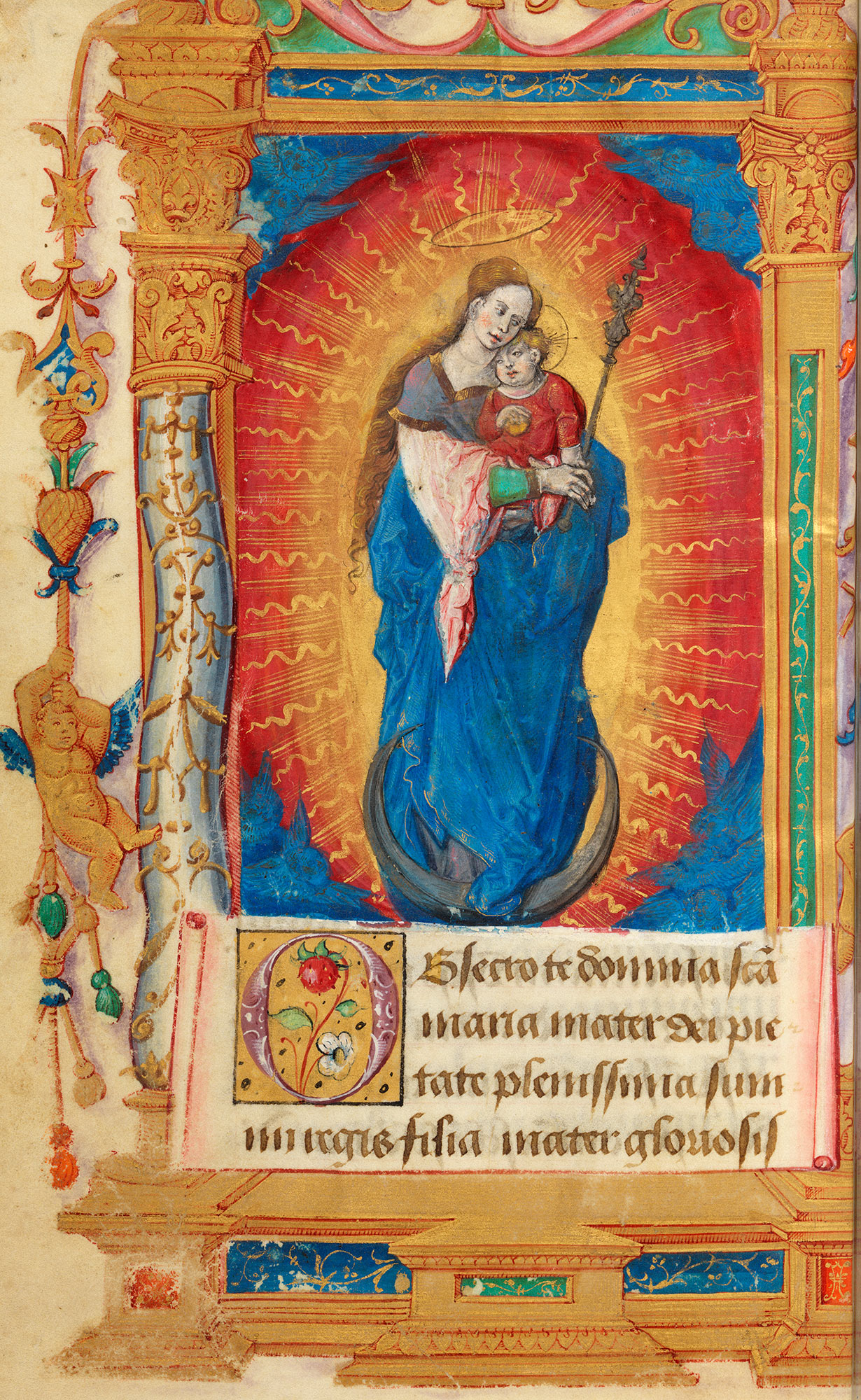 An illuminated manuscript.