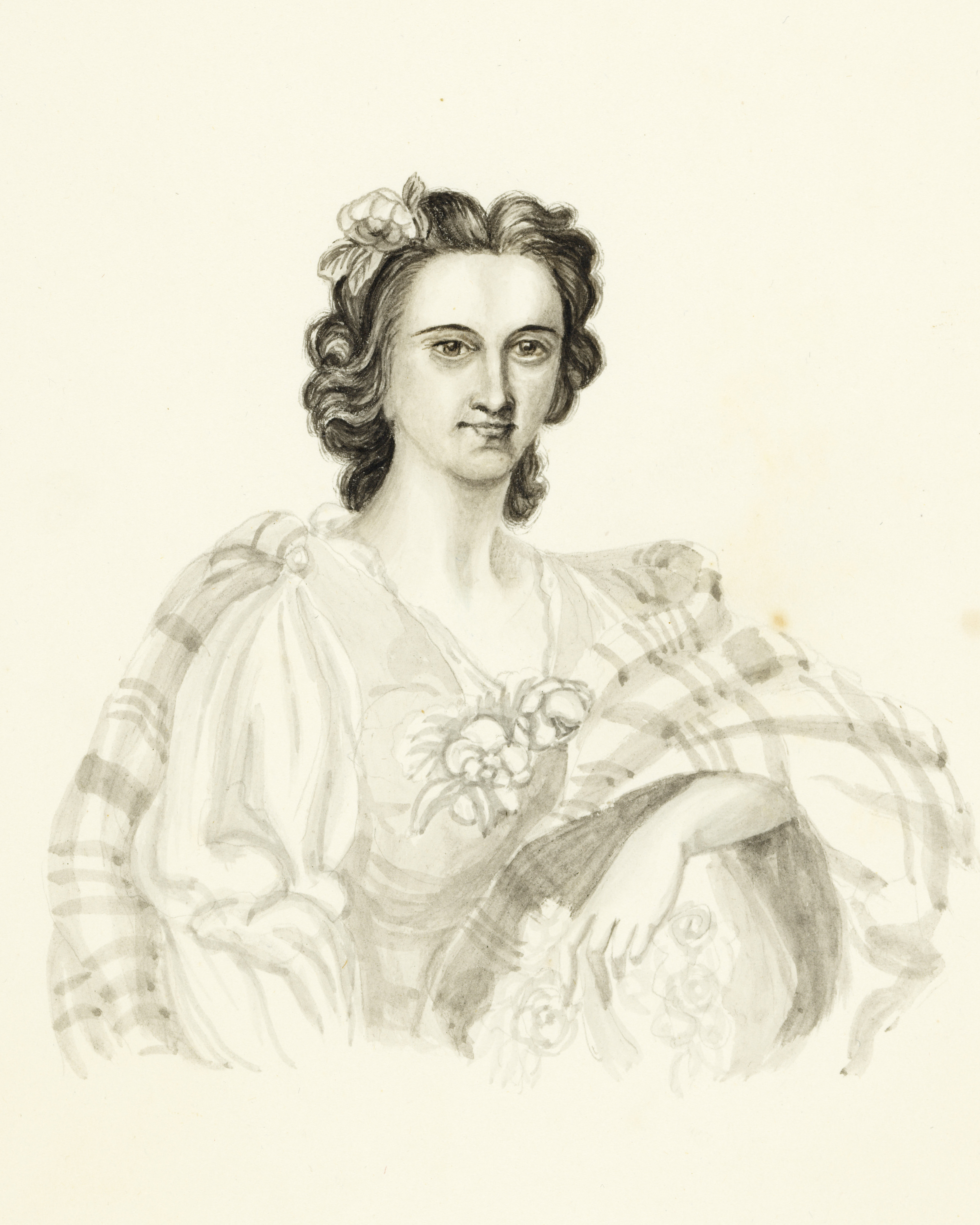 Self-portrait of Charlotte Waring Atkinson, c 1842–46