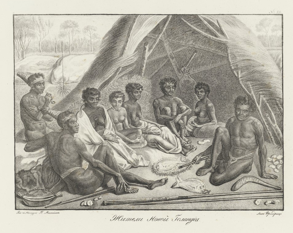 No. 22 - Natives of New Holland - Voyage of Captain Bellingshausen to the Antarctic Seas, 1819-1821