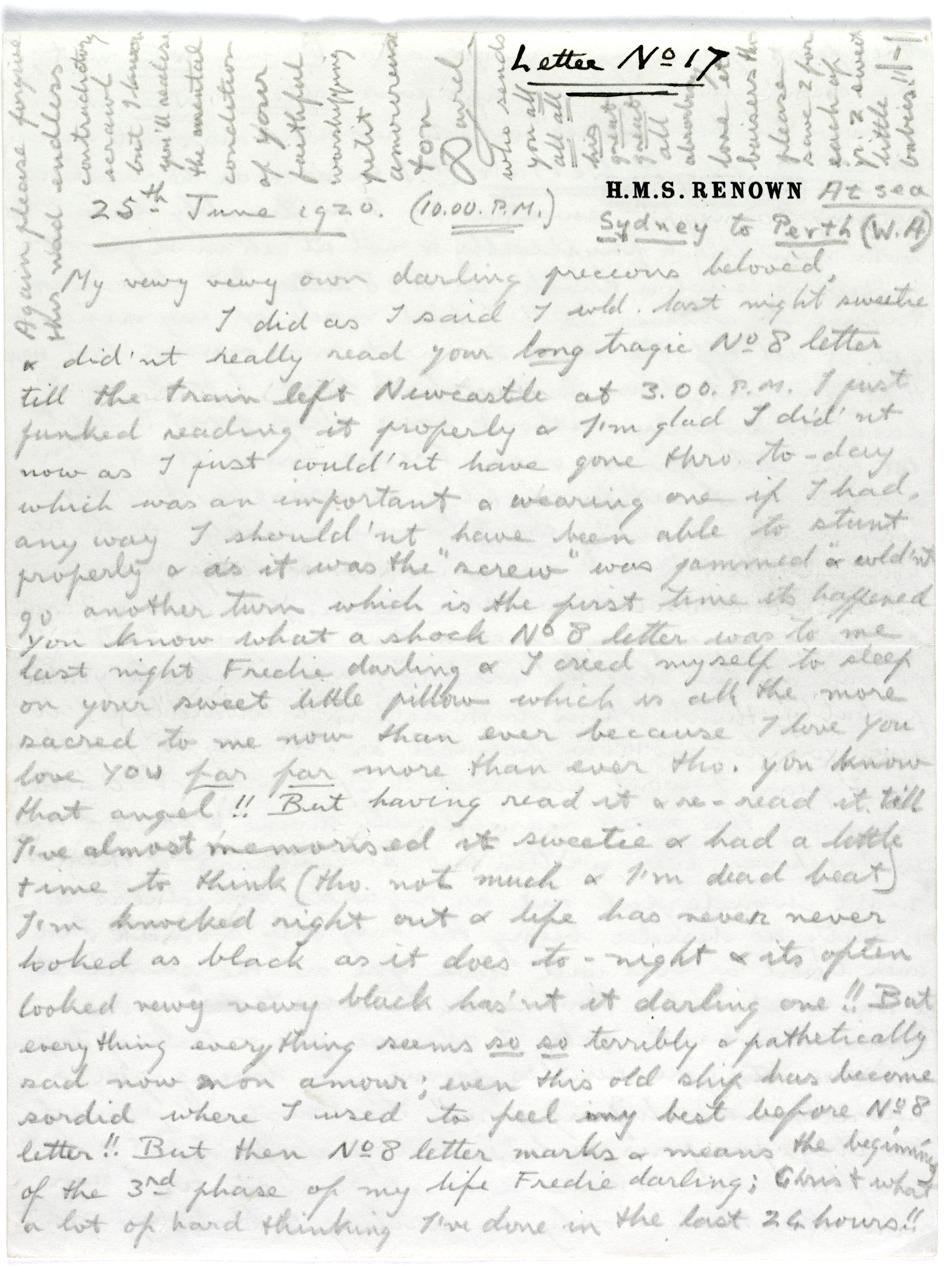 Image of a letter from Prince Edward to Freda