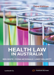 Book cover showing different coloured liquids in test tubes