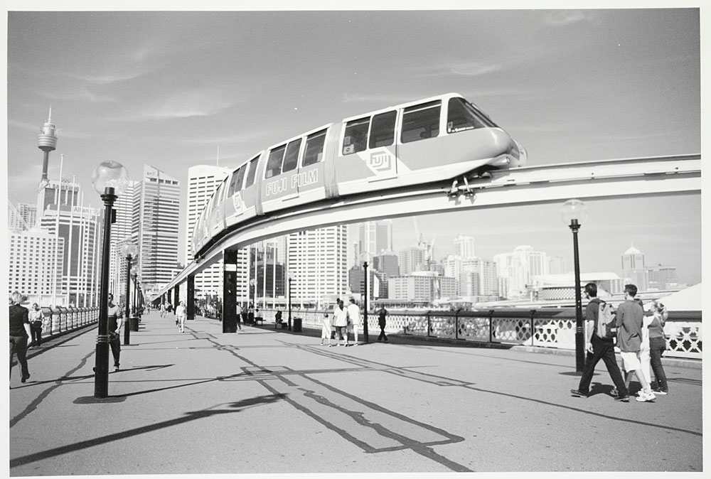 Monorail, Darling Harbour, 2001, by David Hodgson, Silver gelatin photoprint, PXA 1062/88