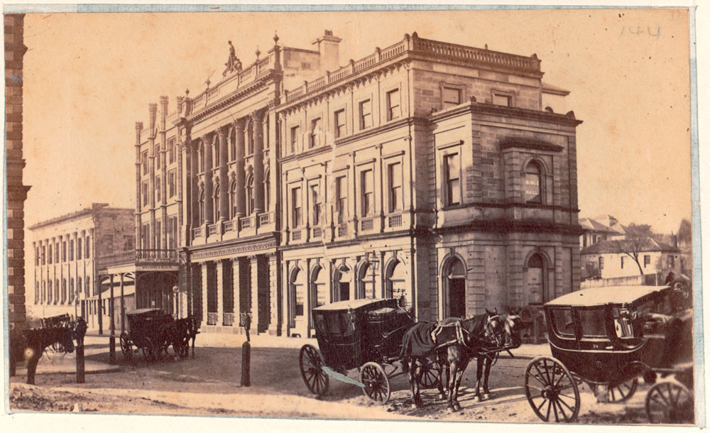 Pitt Street, Sydney, c. 1865, by unknown photographer, Albumen print, SPF/340