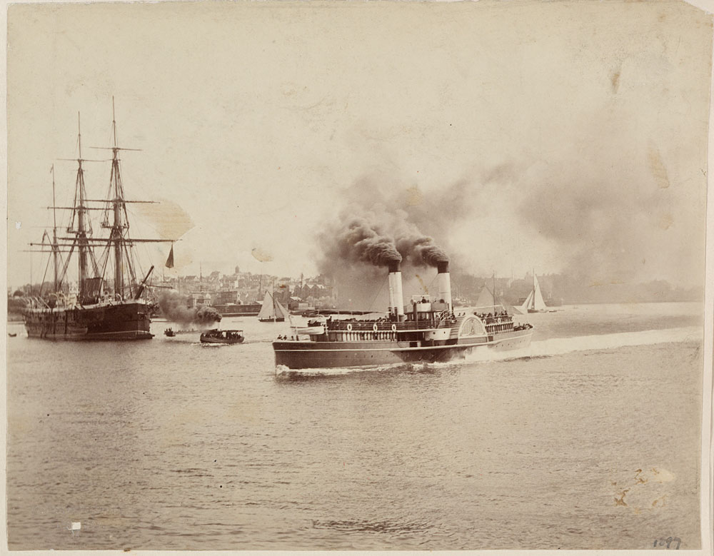HMS Nelson and Brighton, c. 1885, by Charles Bayliss, Albumen print, PXA 422/29