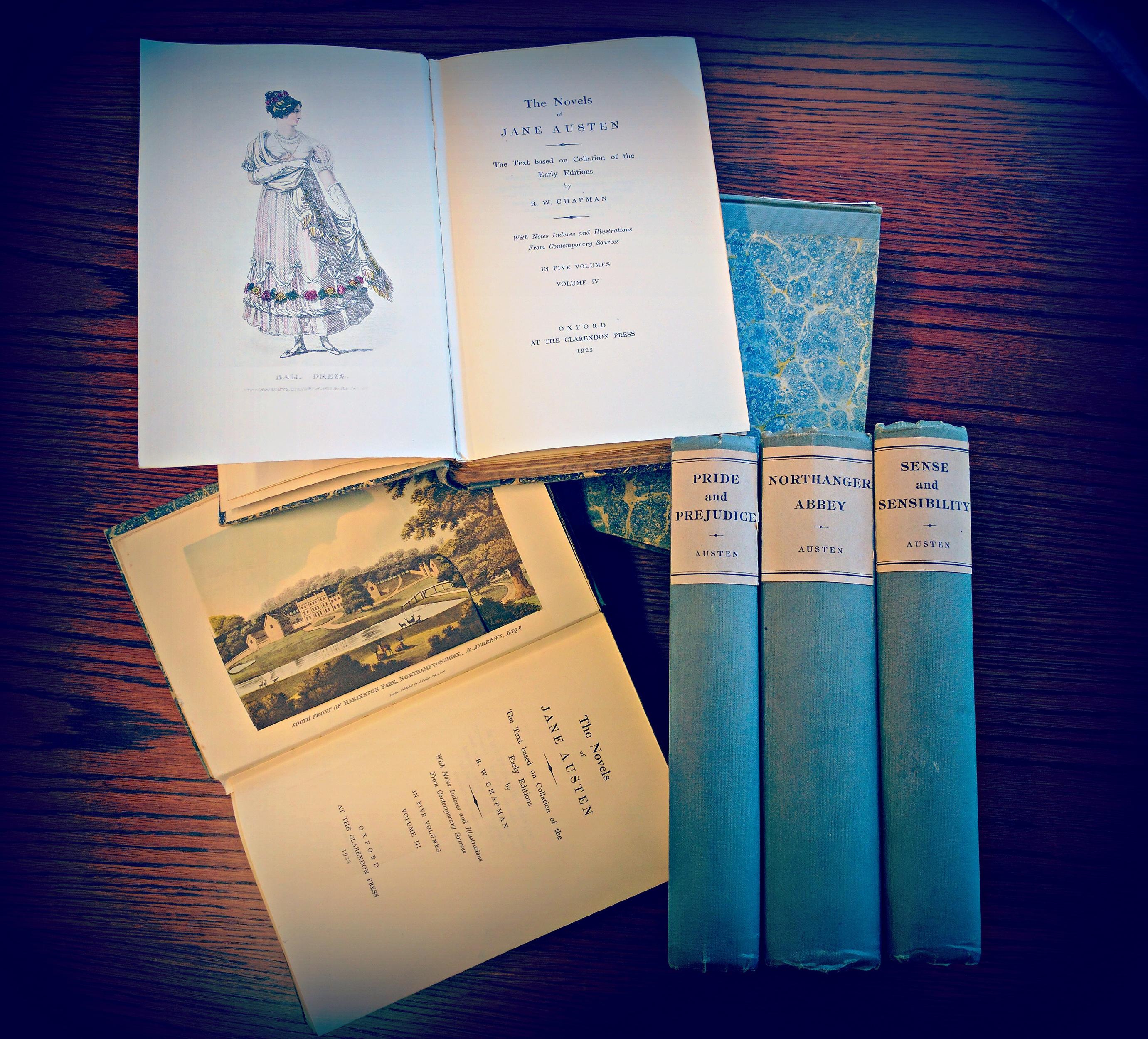 1923 edited of Jane Austen's works by R.W. Chapman and published by Clarendon press in Oxford