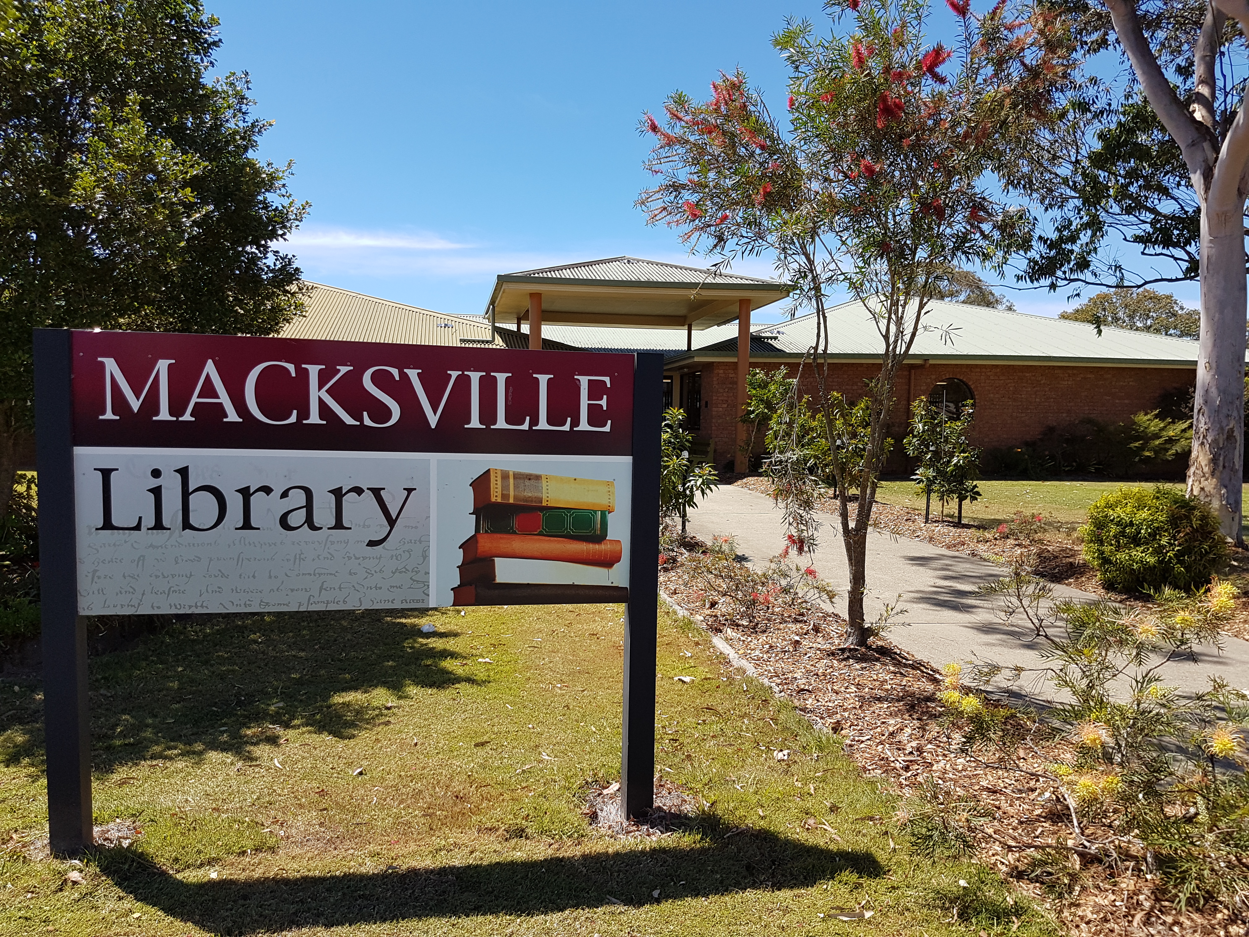 Showing the outside of Macksville Library