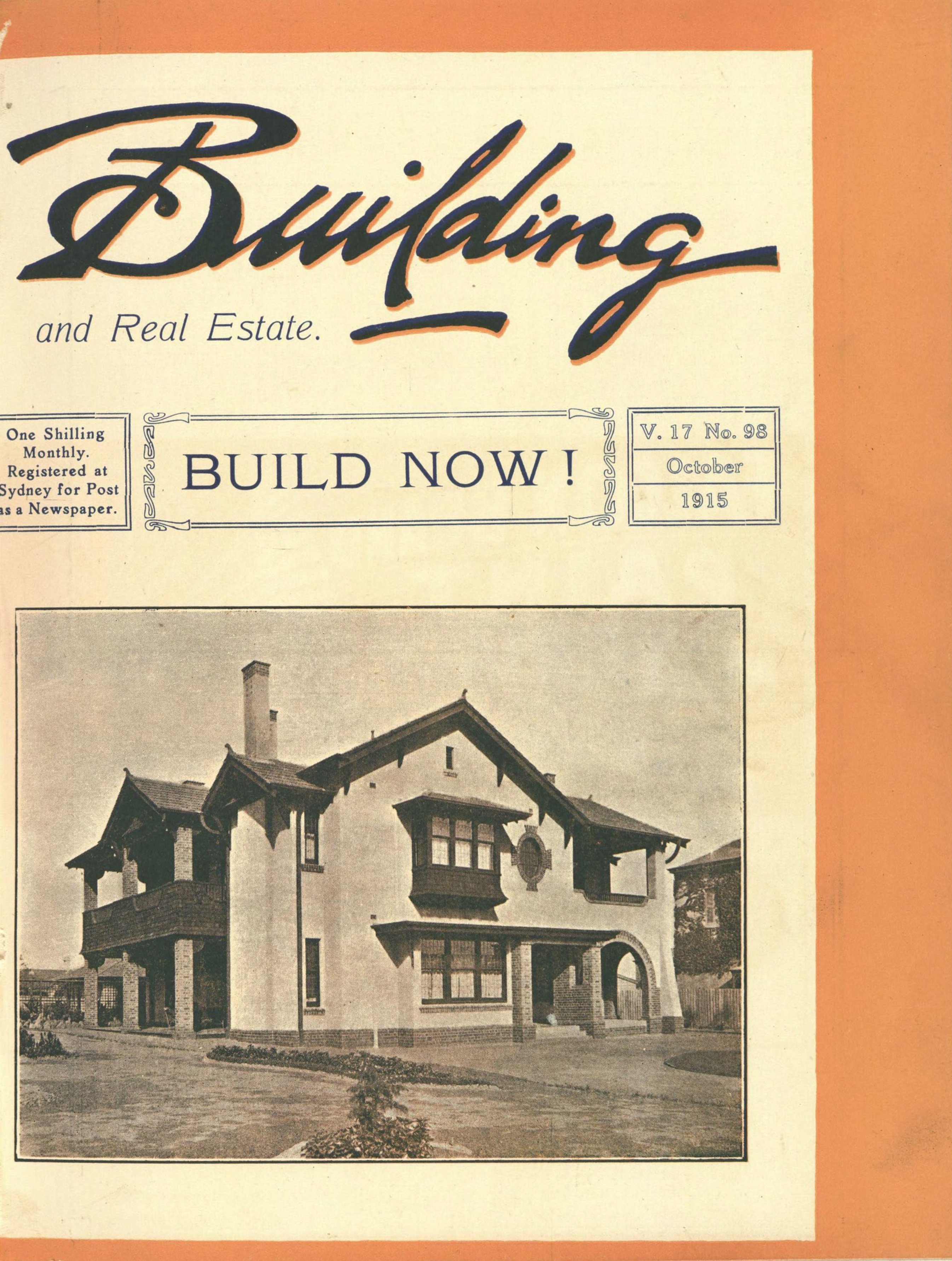 Image of building magazine cover, Vol 17, No 98