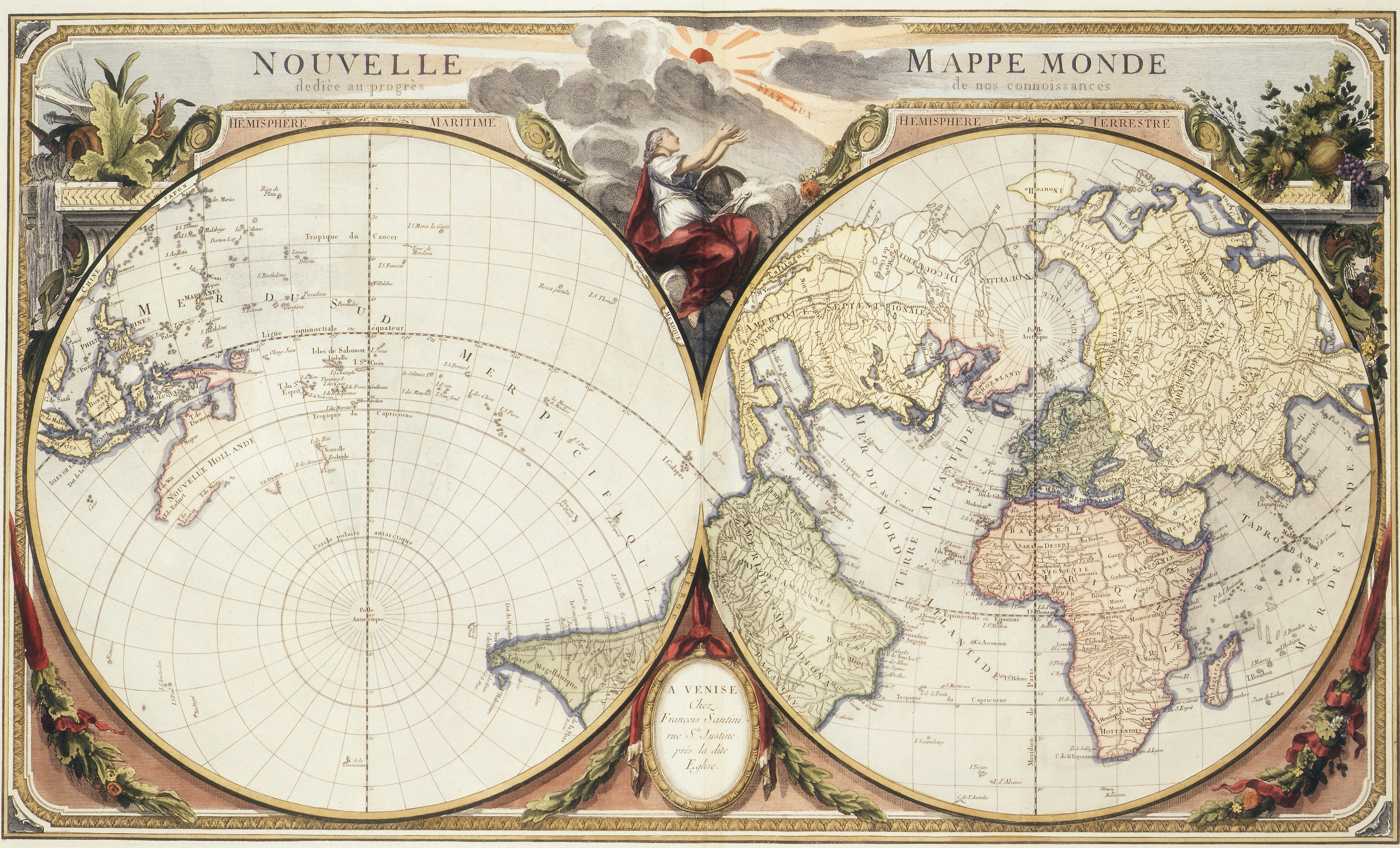 Nouvelle Mappe Monde dediee au progres de nos connoissances