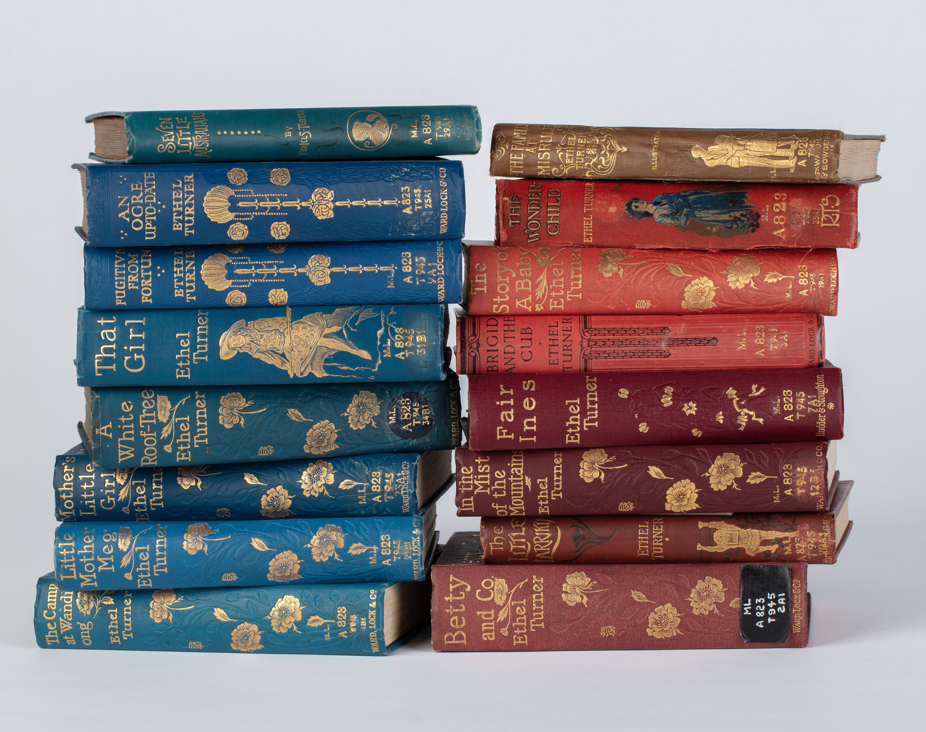 Stack of books by Ethel Turn