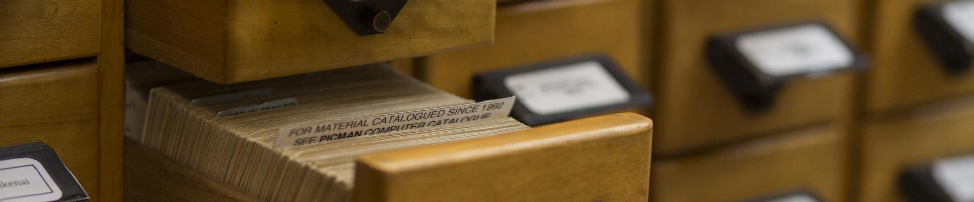 Card catalogues in Mitchell Reading Room