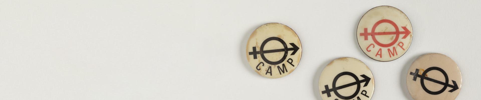 CAMP membership badges, c 1973, Alexander ‘Lex’ Watson collection