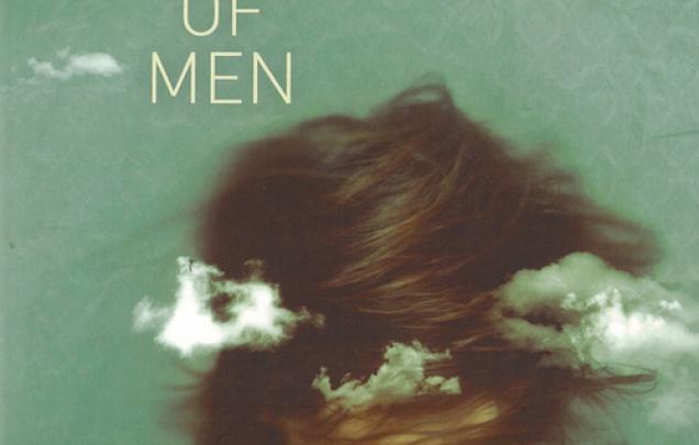 Woman with hair sweeping over her face and clouds surrounding her on book cover of The Secret Lives of Men by Georgia Blain