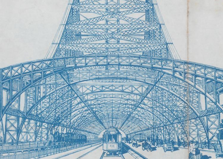 Architectural plans of alternate Sydney Harbour Bridge design