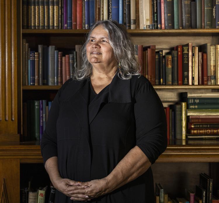 Portrait of Debra Dunk, Gudanji/Wakaja woman, author of 'We Come With This Place'