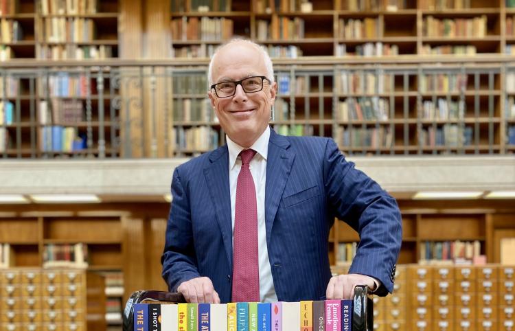 Dr John Vallance in the Mitchell Library Reading Room