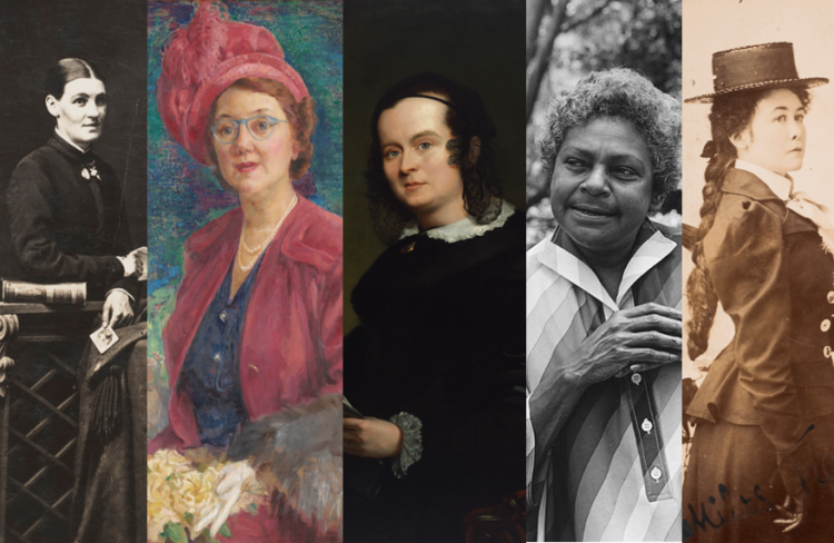 portraits of five women