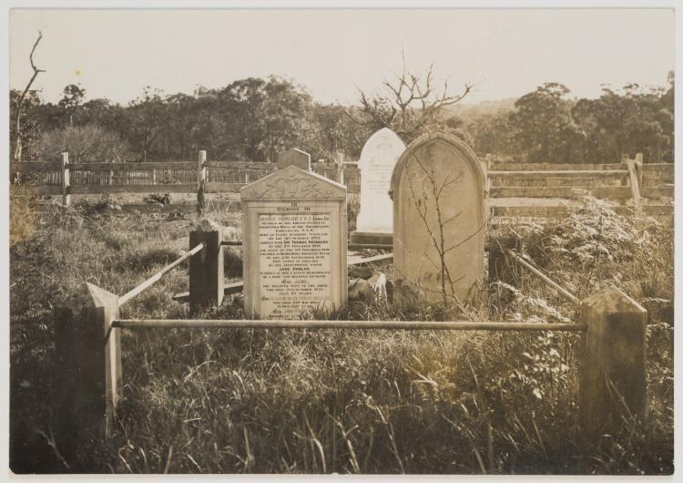 Grave of James Dunlop, St Paul's, Kincumber, c 1900s