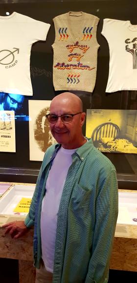 Terry Batterham at the Coming Out in the 70s exhibition, May 2021