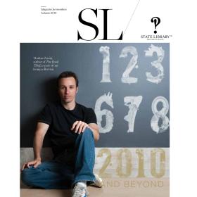 Australian writer Markus Zusak on the cover of the Autumn 2010 New South Wales State Library Magazine