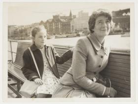 Photograph of Mona Brand on ferry 