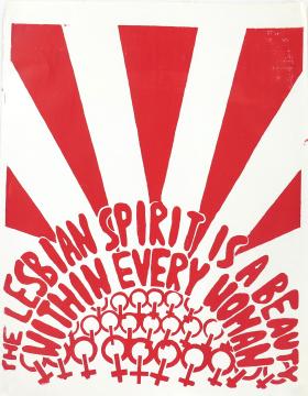 ‘Lesbian Spirit’ poster, Melbourne, c 1975 © Lesbian Posters