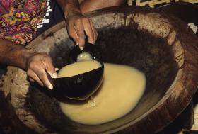 Kava drink in a bowl