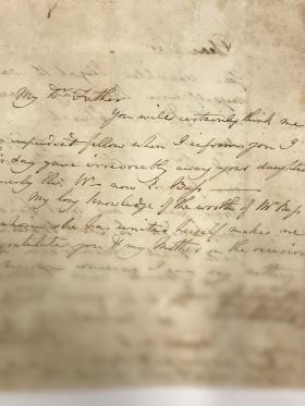 A close-up of a handwritten letter.