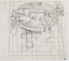 Original artwork by Pamela Allen for Mr Archimedes’ Bath, 1980