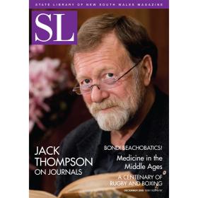 Australian Actor Jack Thompson on the cover of the December 2008 edition of State Library of New South Wales Magazine