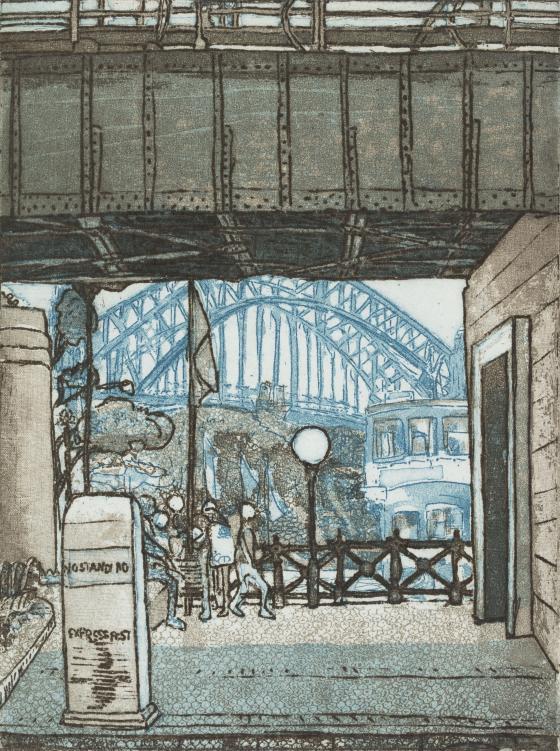 Sydney–Circular Quay: limited edition original prints etchings, by Barbara A Davidson