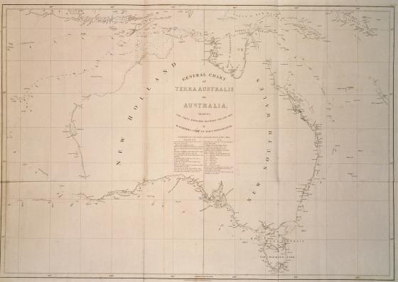 'General Chart of Terra Australis or Australia: showing the parts explored between 1798 and 1803 by Matthew Flinders Commr. of H.M.S. Investigator'